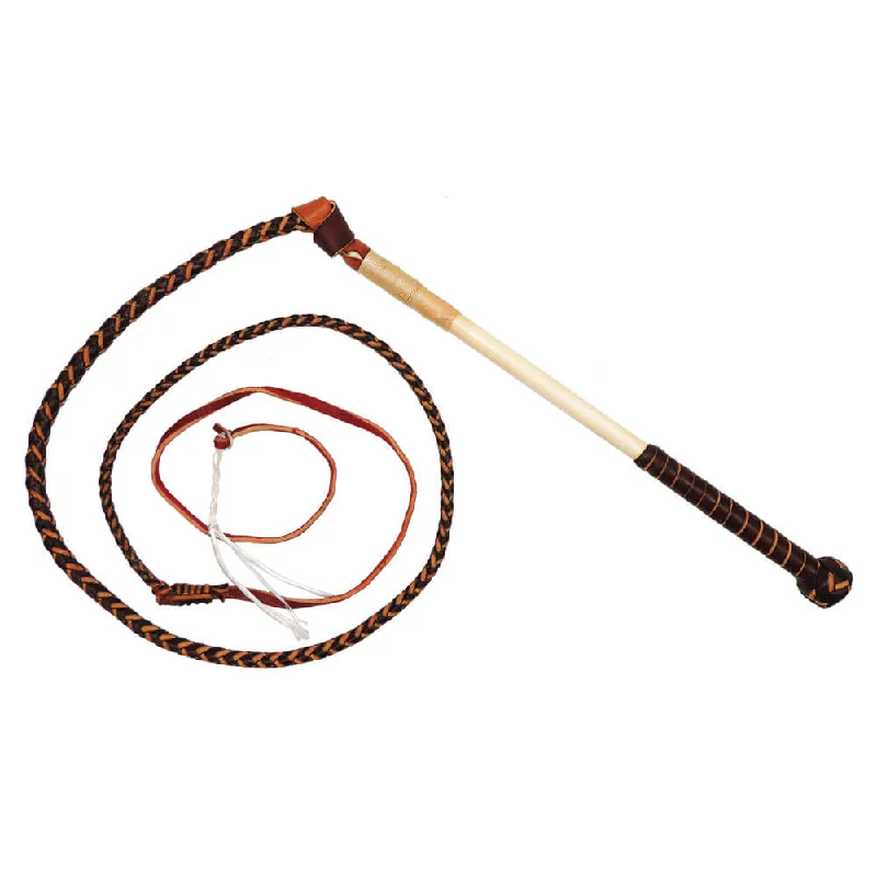 ---Toowoomba Saddlery Redhide Complete Stock Whip 4 Plait
