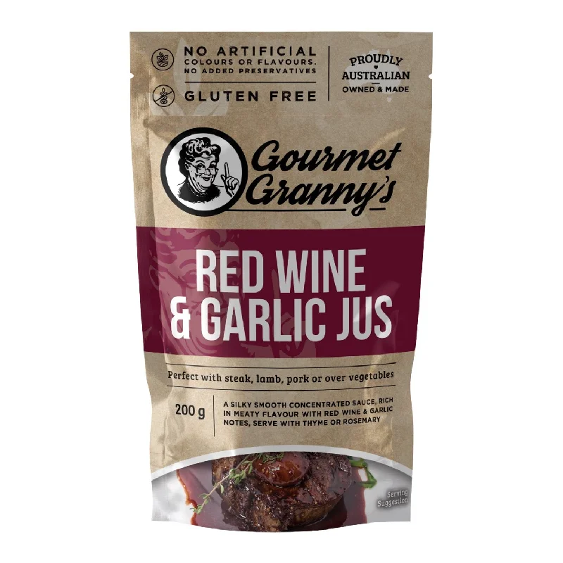 - Air box TSA certified check-inGourmet Granny's Liquid Red Wine & Garlic Jus 200g