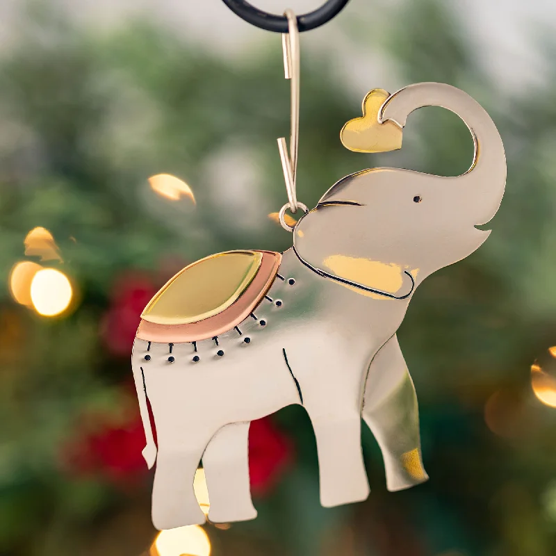 - Parrot climbing and standing wooden frameLove for Elephants Ornament