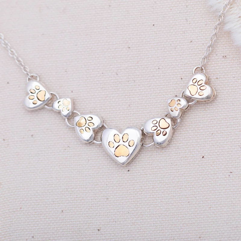 - Air box TSA certified check-inPaws In My Heart Sterling & Brass Necklace