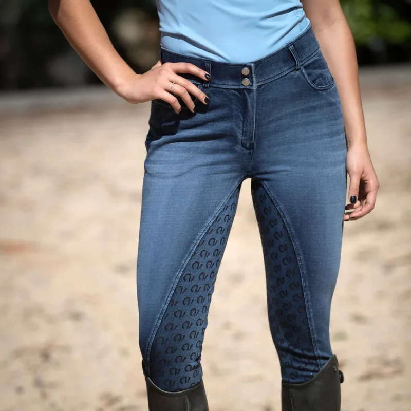 - Air box TSA certified check-inQJ Riding Wear Emily Denim Full Seat Breeches