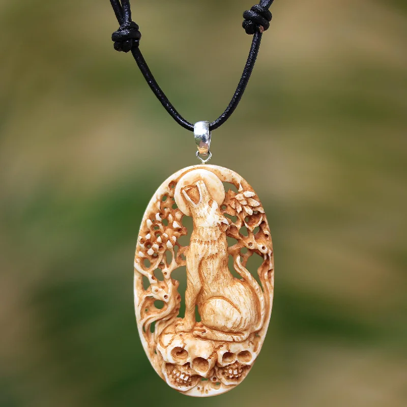 - Solid wood cat climbing frame customizedSetra Wolf Cow Bone Leather Pendant Necklace - Solid wood cat climbing frame customizedSetra Wolf Cow Bone Leather Pendant Necklace