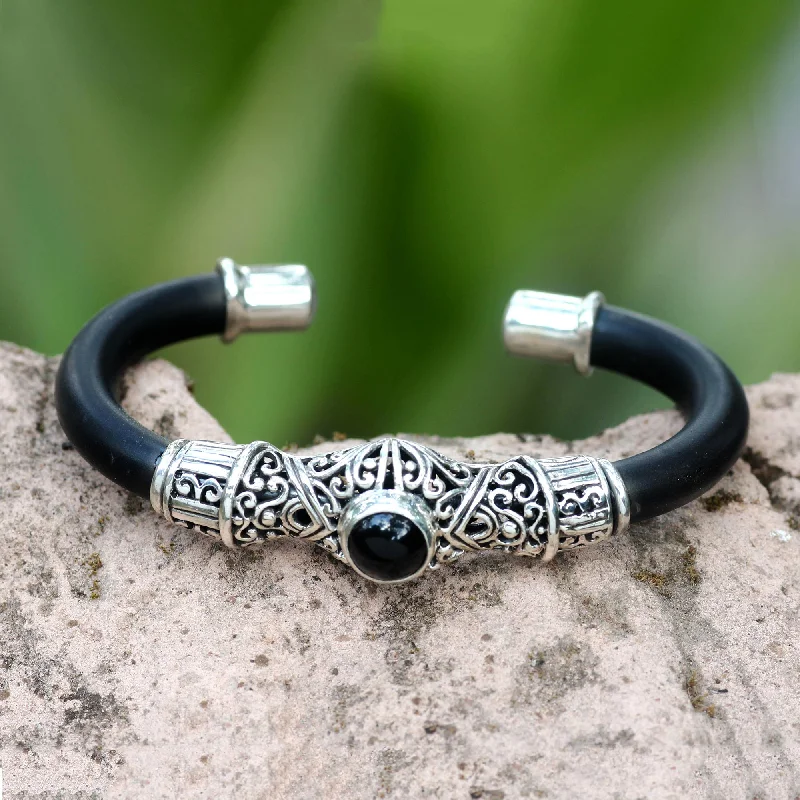  -Explosion-proof leash FOR LARGE dogsDark Moon Sterling Silver Bracelet