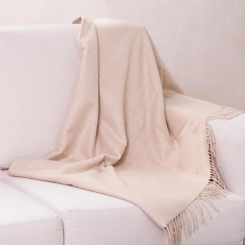 - Winter warm clothes for short-haired dogsCozy Beige Alpaca Throw