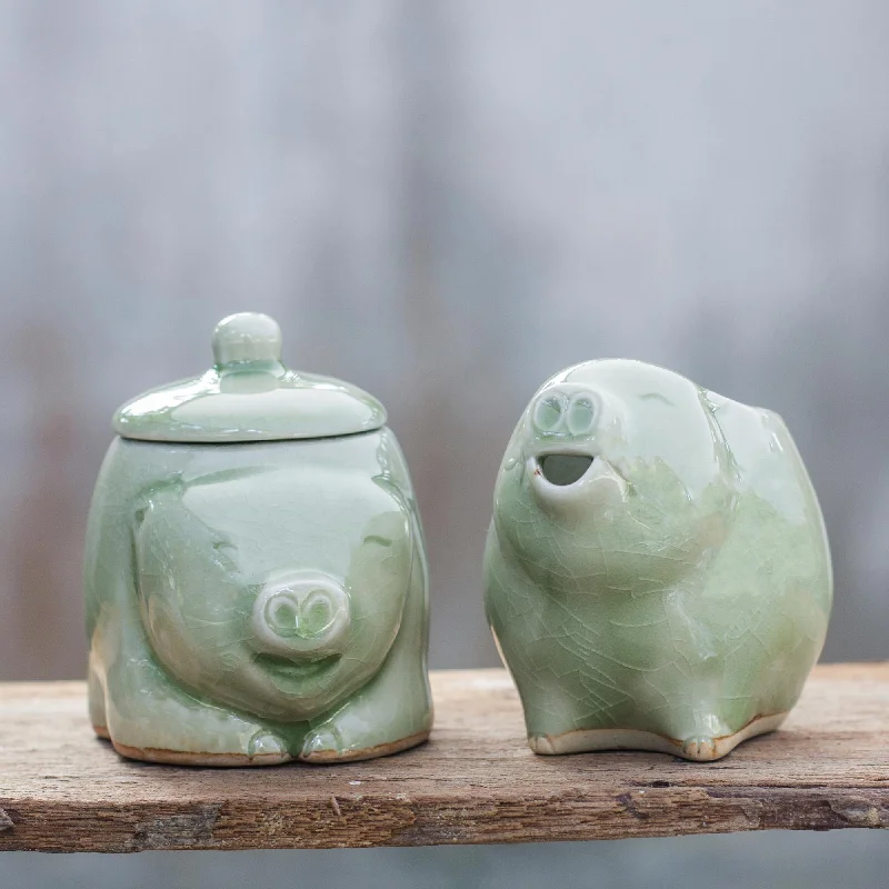 - Natural latex pet mattressPiggy Cheer Sugar Bowl & Creamer