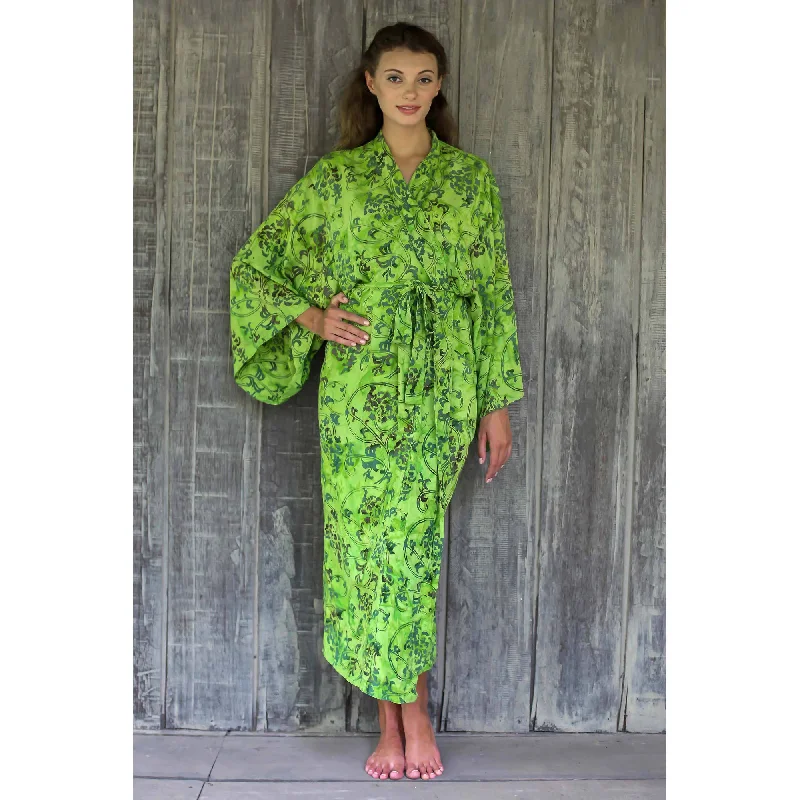 - Dog anti-slip matEmerald Forest Green Floral Batik Robe