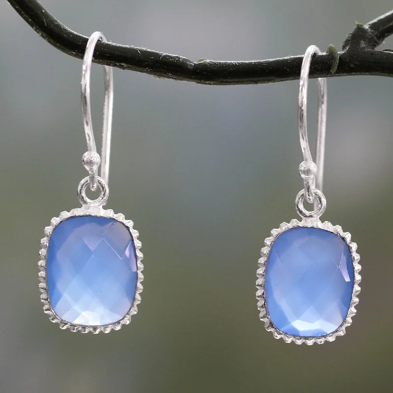 - Pet vitamin complex nutrition tabletsDelhi Sky Chalcedony Silver Dangle Earrings