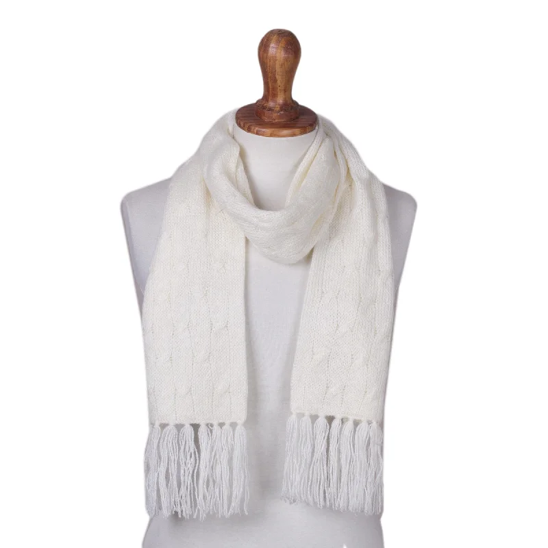  -Non-contact cat thermometerSoft Winter White Cable Knit Scarf