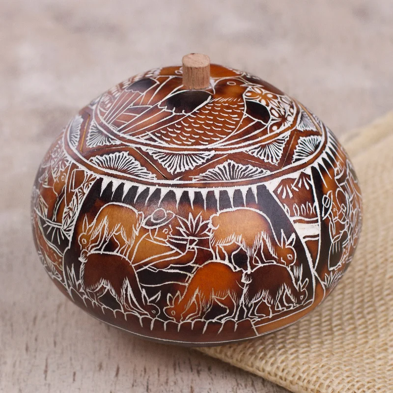 - Summer pet ice matHarvest Festival Folk Art Gourd Jewelry Box