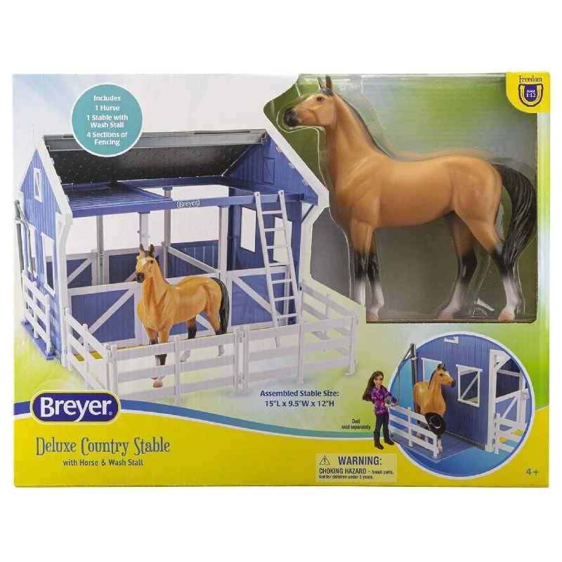 - Foldable and portable cat bagBreyer Freedom Deluxe Country Stable with Horse n Wash Stall