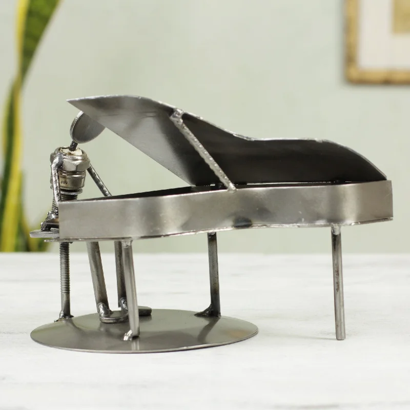 - Pet water dispenser UV sterilization versionRustic Piano Man Recycled Metal Statuette Sculpture - Pet water dispenser UV sterilization versionRustic Piano Man Recycled Metal Statuette Sculpture