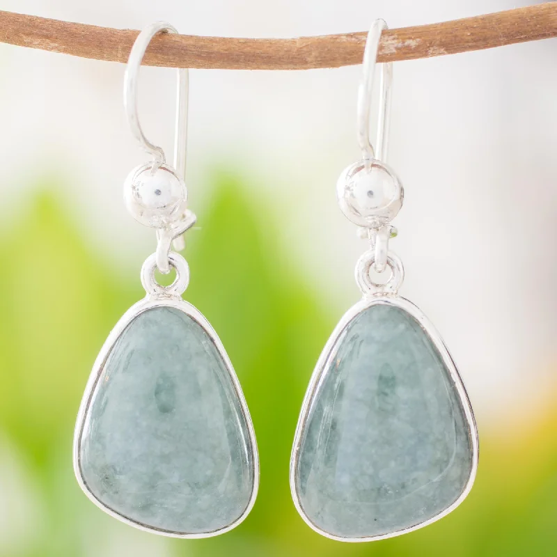 - Cat stress soothing sprayForest Green Jade & Silver Dangle Earrings