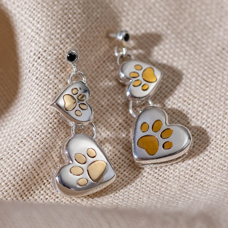 - Pet tear stain cleaning wipesPaws In My Heart Sterling & Brass Earrings
