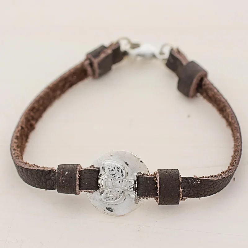 - Custom pet birthday cakeGood Luck Bumblebee Silver & Leather Bracelet