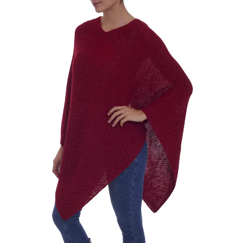  -Anti-slip claw protection raincoat FOR dogsEnchanted Evening in Claret Alpaca Poncho