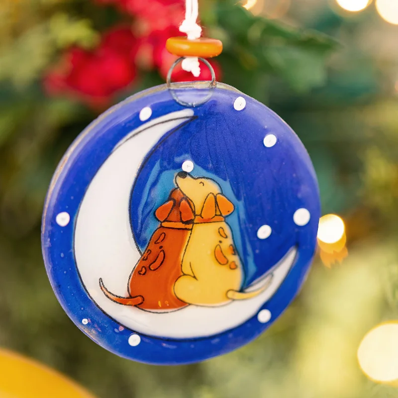 - Pet vitamin complex nutrition tabletsMoon Dogs Recycled Glass Ornament