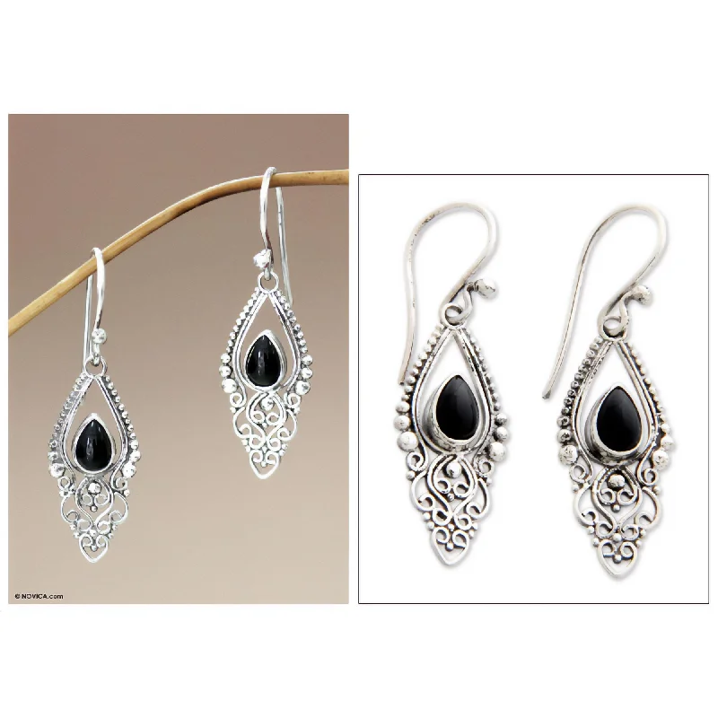 - Natural latex pet mattressBlack Fern Sterling Silver Earrings