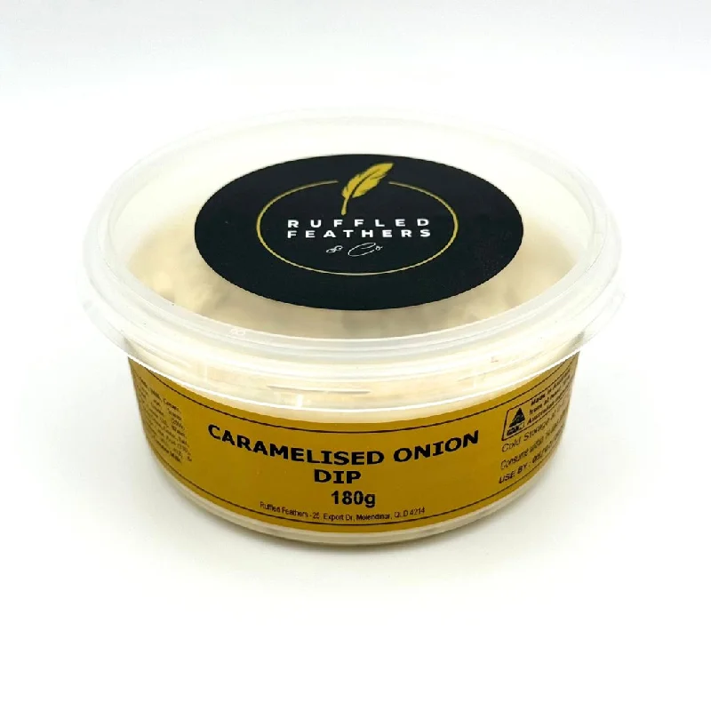 - Organic cotton dog bibsCaramelised Onion Dip - Ruffled Feathers 180g
