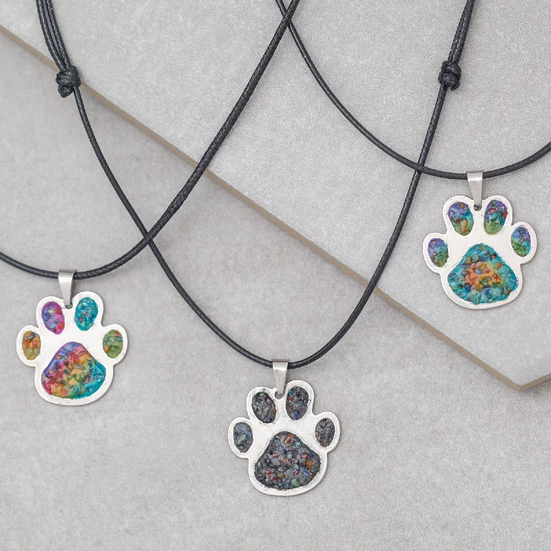 - Air box TSA certified check-inPaw Print Gemstone Array Necklace