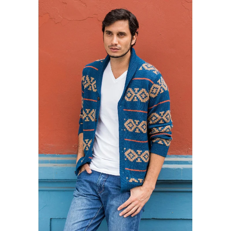 - Degradable pet feces bagBlue Chakana Alpaca Men's Cardigan
