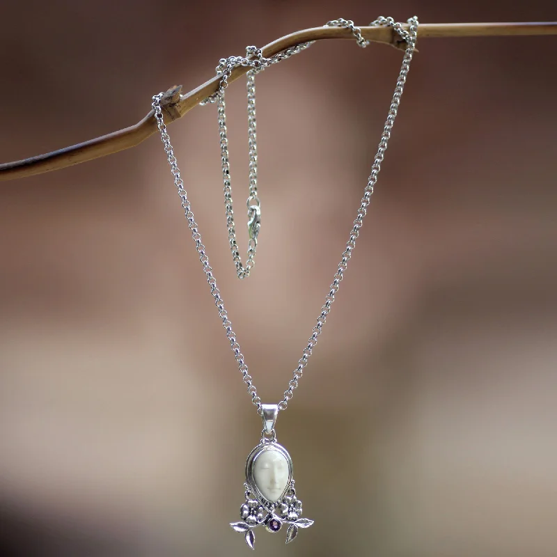 - Rabbit grass rack to prevent waste food boxMother Earth Sleeps Silver & Bone Necklace
