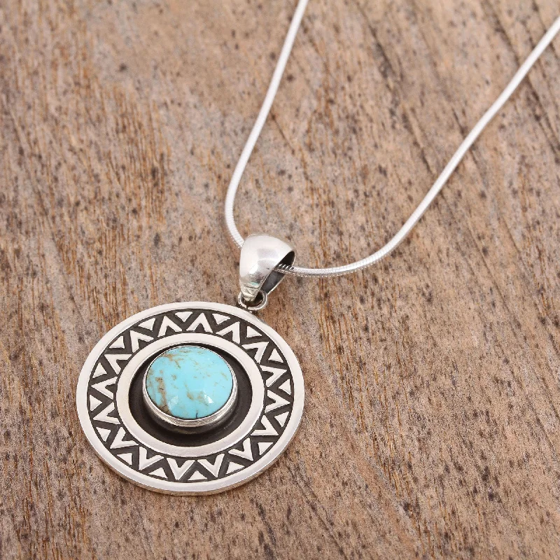 - Pet water dispenser UV sterilization versionZigzag Corona Turquoise & Silver Pendant Necklace - Pet water dispenser UV sterilization versionZigzag Corona Turquoise & Silver Pendant Necklace