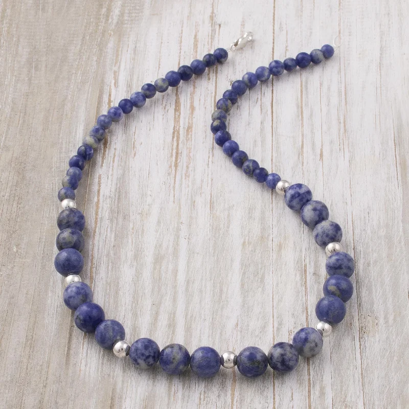 - Hamster silent running wheel to prevent chewingOcean Dew Sodalite Silver Beaded Necklace - Hamster silent running wheel to prevent chewingOcean Dew Sodalite Silver Beaded Necklace