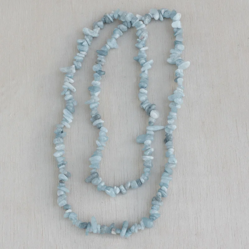 - Hamster silent running wheel to prevent chewingAqua Infatuation Aquamarine Beaded Necklace
