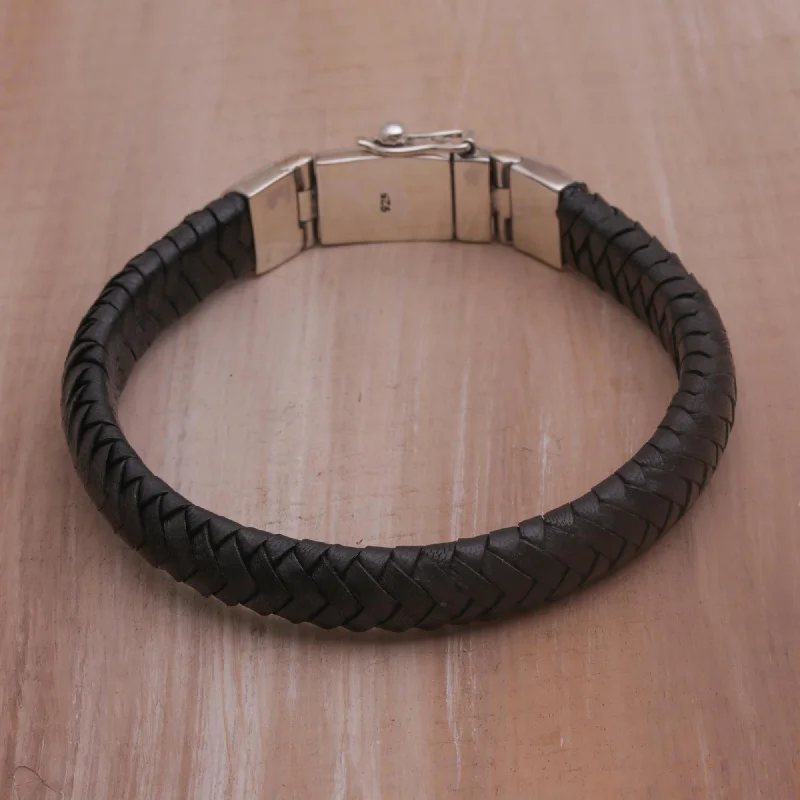  -Anti-scratch sofa protective coverShrine Weave in Black Silver & Leather Bracelet