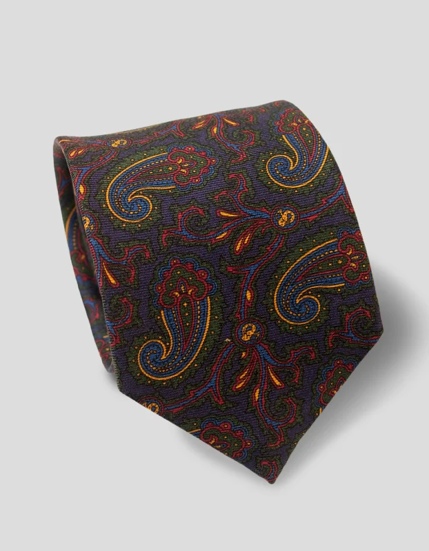 - Solid wood cat climbing frame customizedPRINTED MADDER FLORAL PAISLEY TIE - NAVY