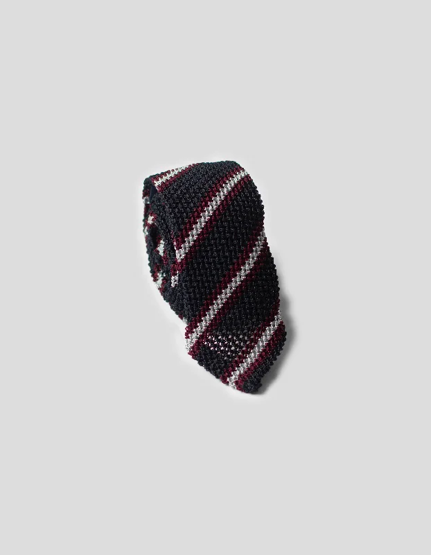 - Durable nylon dog leash wholesaleSTRIPE POINTED TIP TIE - NAVY/BURGUNDY