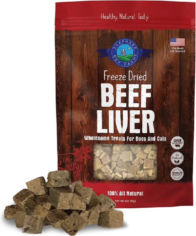 - Food for large dogsSHEPHERD BOY FARMS Freeze Dried Beef Liver 85g