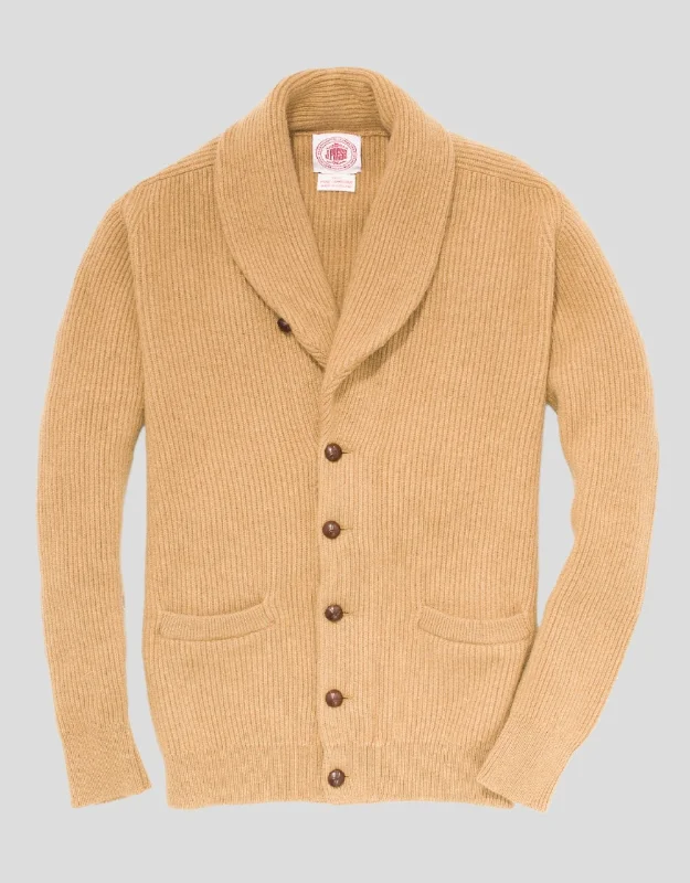 - Remote interactive pet feederCAMELHAIR SHAWL COLLAR CARDIGAN