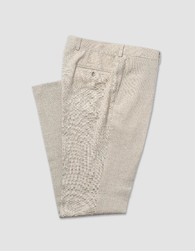 - Teething and chewing toys for puppiesTAN CRASH LINEN TROUSERS - CLASSIC FIT