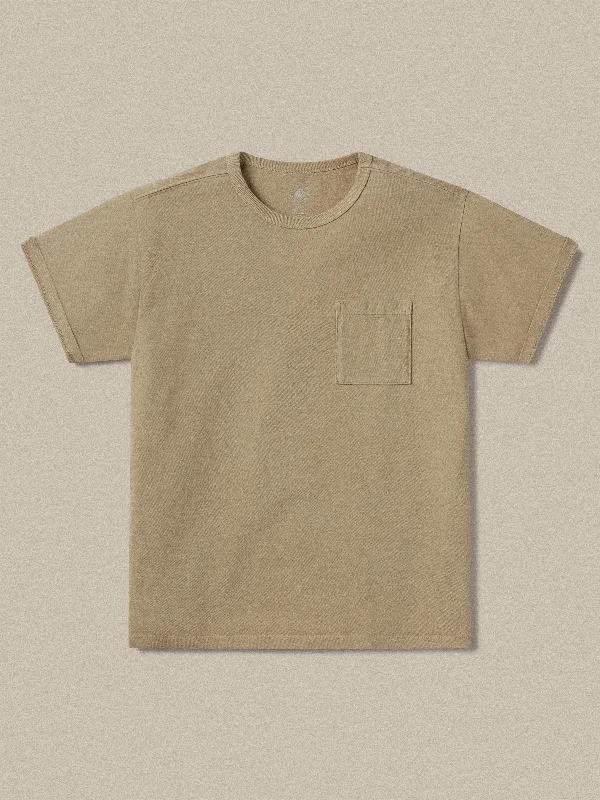 Pet ProductsJ.PRESS x BUCK MASON TOUGH KNIT POCKET T - WARM KHAKI