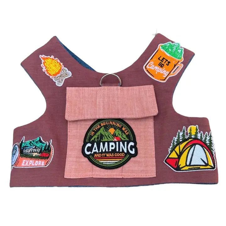 Pet cotton clothesCamp Harness Vest in Berry