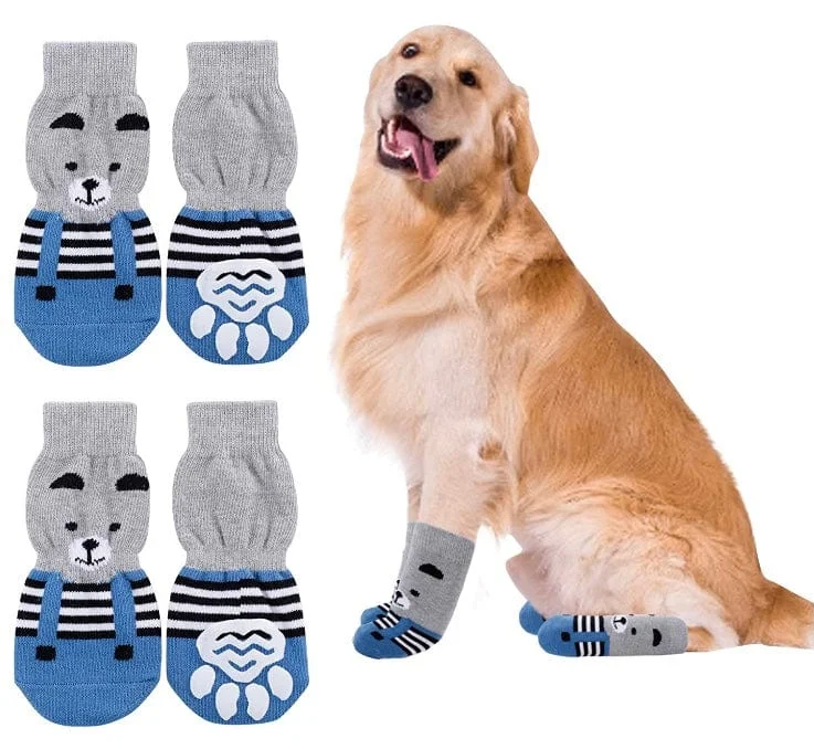 - Teething and chewing toys for puppiesKUTKUT Anti-Slip Knit Dog Socks for Medium - Large Dogs | Traction Control Non-Slip Pet Paw Protectors with Grips for Big Dogs | Soft Comfortable Paw Protector