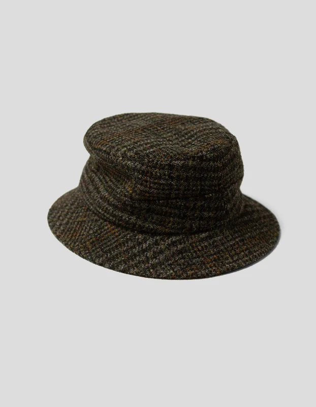 - Automatic temperature adjustment cat bedHARRIS TWEED BUCKET HAT -  OLIVE PLAID