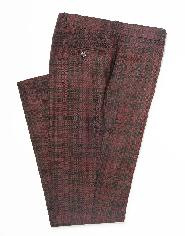 - ​​Christmas pet Christmas clothingRED/BLACK PLAID TROUSERS - CLASSIC FIT