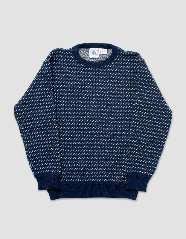 - Custom pet birthday cakeCOTTON CREW NECK CHEVRON SWEATER - NAVY/NATURAL