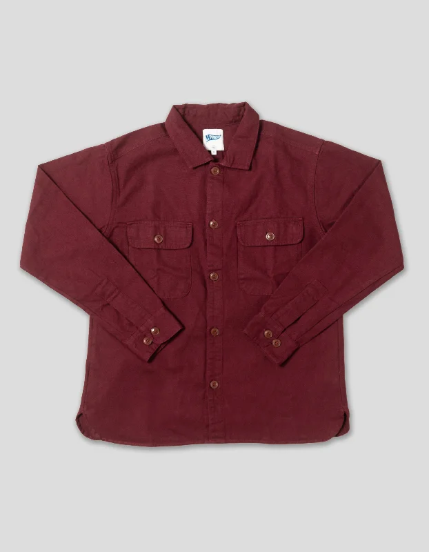 - Remote interactive pet feederCANVAS OVERSHIRT - BURGUNDY