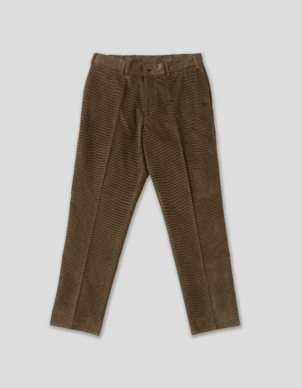 - Winter warm clothes for short-haired dogsNARROW WALE CORDUROY TROUSERS - OLIVE