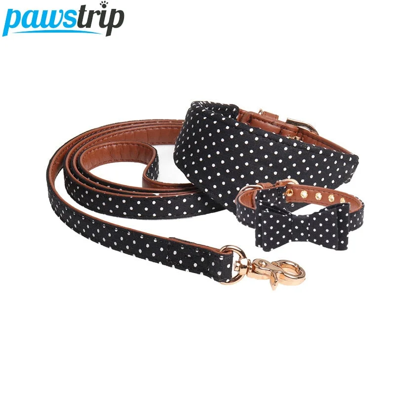 - Christmas pet Christmas clothingpawstrip 4 Colors Dot Small Dog Collar Bandana Soft Leather Dog Leash Cute Bow Cat Collar Pet Teacup Chihuahua Collar Leash Lead - Christmas pet Christmas clothingpawstrip 4 Colors Dot Small Dog Collar Bandana Soft Leather Dog Leash Cute Bow Cat Collar Pet Teacup Chihuahua Collar Leash Lead