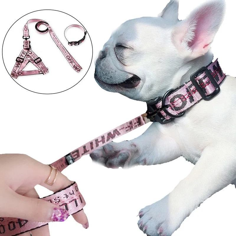 -Splash-proof food bowl AND Anti-choking slow food bowlFashion Lettered Pet Dog Collar Harness Leash Set 1.5cm Durable Nylon Rope Leads French Bulldog Puppy Walking Dogs Pet Supplies -Splash-proof food bowl AND Anti-choking slow food bowlFashion Lettered Pet Dog Collar Harness Leash Set 1.5cm Durable Nylon Rope Leads French Bulldog Puppy Walking Dogs Pet Supplies
