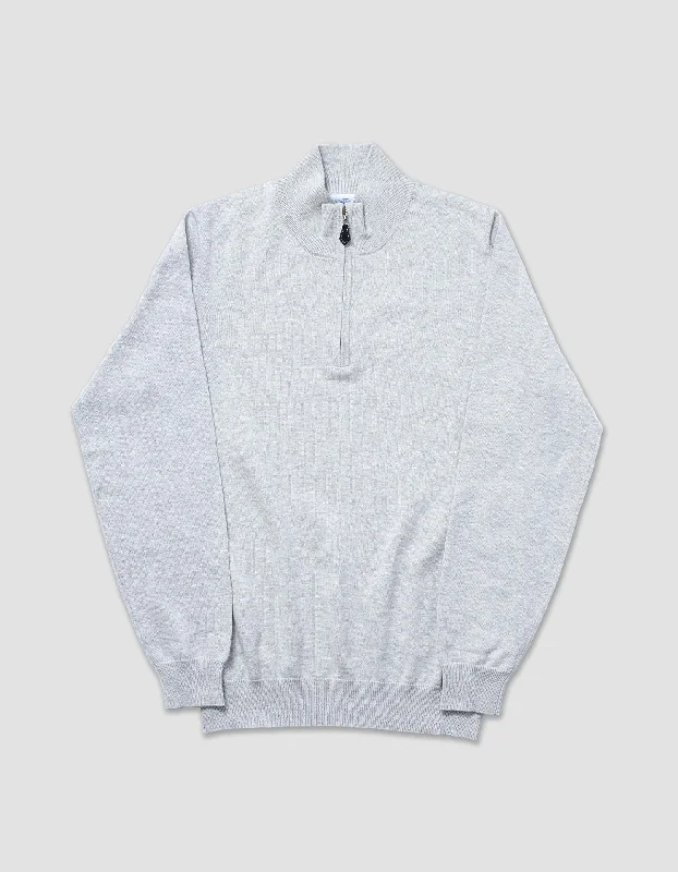 - Degradable pet feces bagCOTTON CASHMERE QUARTER ZIP UP-LIGHT GREY