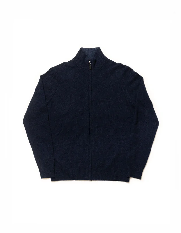 - Custom pet birthday cakeCASHMERE ZIP UP SWEATER - NAVY