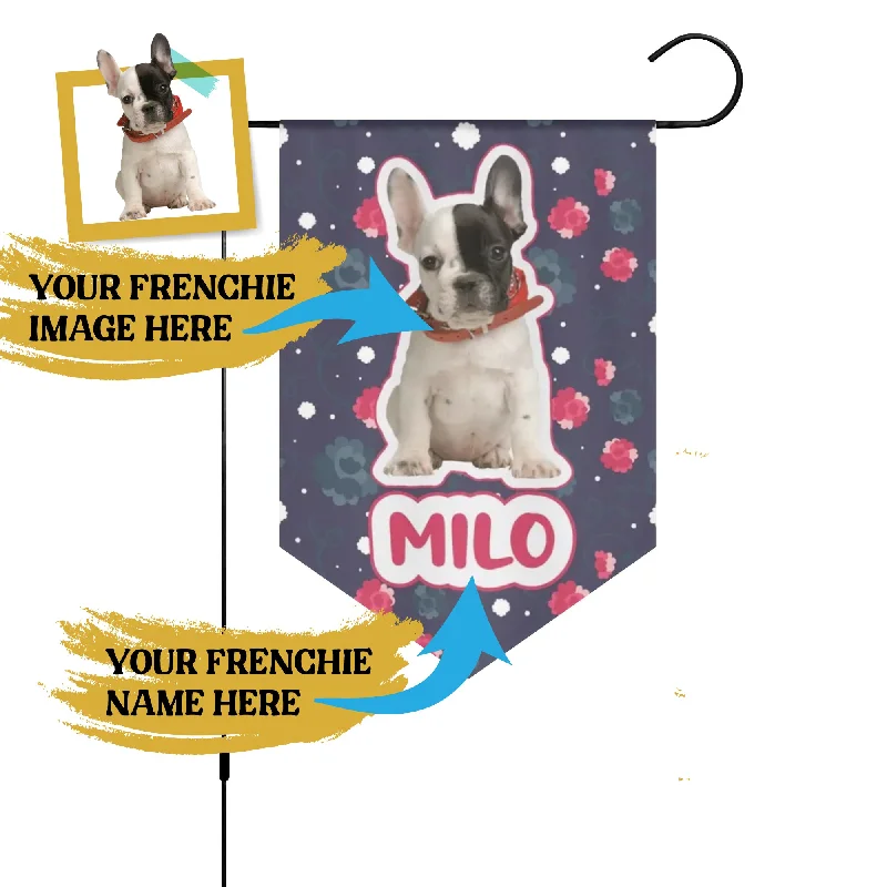 - Custom pet birthday cakeCustom Garden Flag Banner with French Bulldog Name and image