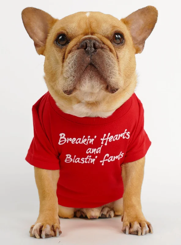 Large dog clothesBreakin' Hearts & Blastin' Farts Dog Tee