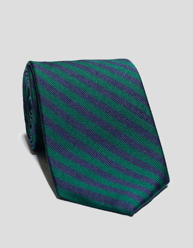 - Dog anti-slip matSILK REPP MINI EQUAL STRIPE TIE - NAVY/KELLY