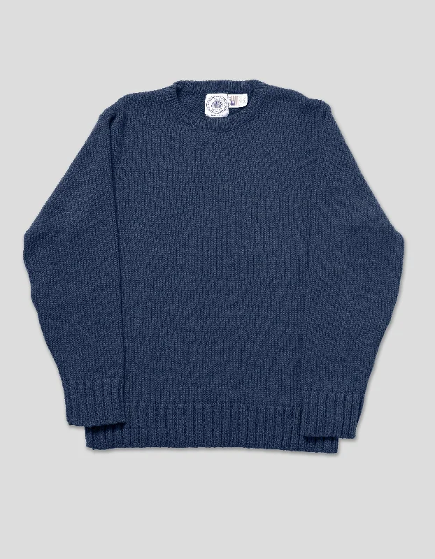 - Teething and chewing toys for puppiesCHUNKY COTTON CREW NECK SWEATER - NAVY